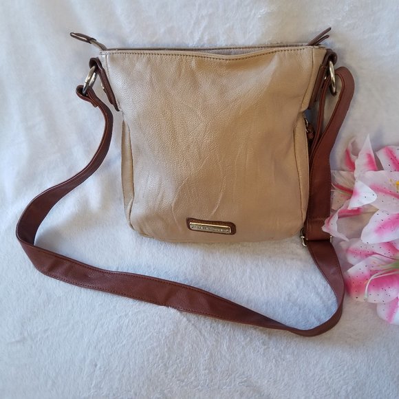 Steve Madden Vegan Leather Expandable Crossbody Satchel Tote - Picture 2 of 16